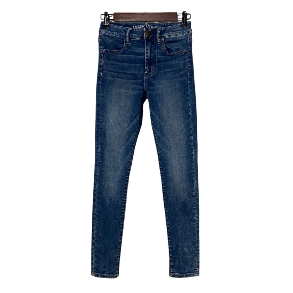American Eagle Hi Rise Super Stretch Womens 2 Jegging Blue